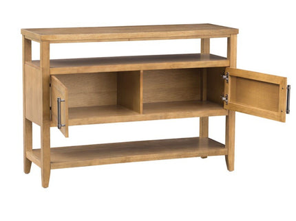Naomi - 2 Door Storage Console Table With Ample Shelving - Natural