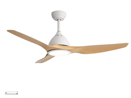 Bredoom Ceiling Fan With Remote Control And LED Light, Blades, Reversible DC Motor For Indoor / Outdoor Use