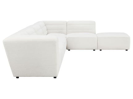 Nevve - 6 Piece Upholstered Tufted Sectional - Ivory