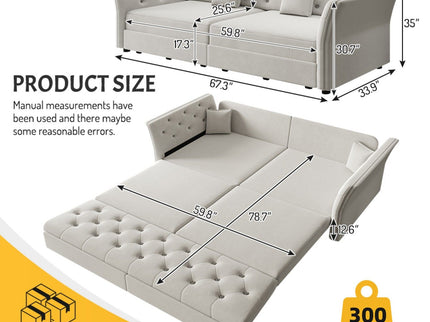 Oversize Pull Out Sofa Bed For Living Room