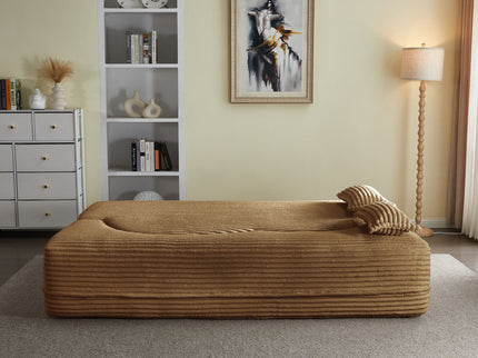 Floor Convertible Sleeper Sofa Bed With 2 Pillows