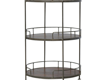 Round Butler Tray Table - Chestnut