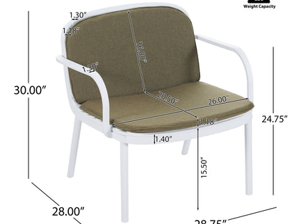 Luna - Outdoor Patio 3 Pieces Chat Set