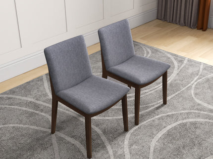 Laura - Mid-Century Modern Solid Wood Dining Chair (Set of 2)