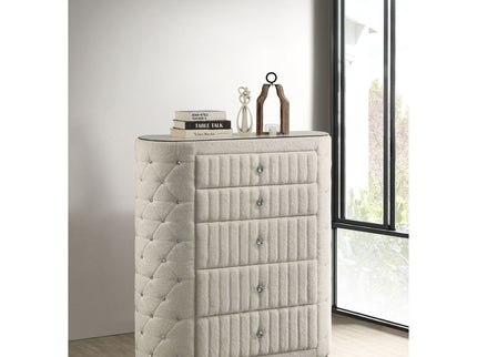 Santiago - 5 Drawer Chest Of Drawers - Ivory