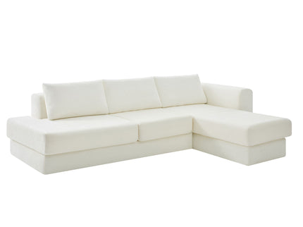 L-Shaped Modular Sofa With Double Layer Cushion
