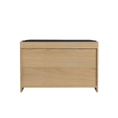 Entryway Shoe Bench With Double Doors
