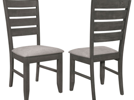 Padded Seat Side Chairs With Tapered Slats (Set of 2)