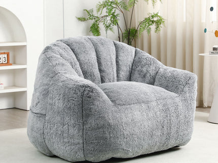 Beanbag Chair, Beanbag Sofa Chair With Armrests Stuffed High Density Foam