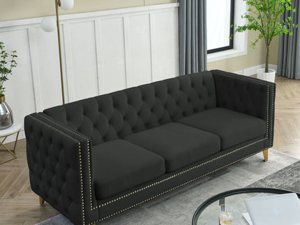 Modern Sofa With Button Tufting, Upholstered Couch For Living Room