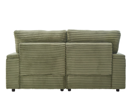 Convertible Loveseat Sofa With Storage, USB Ports, Cup Holders