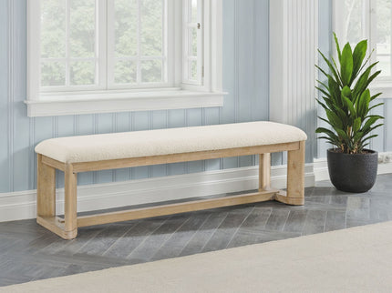 Upholstered Dining Bench - Brown