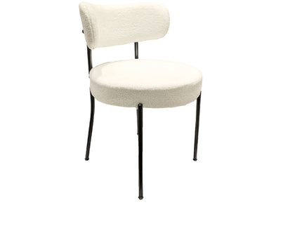 Mid-Century Modern Dining Chair With Curved Backrest