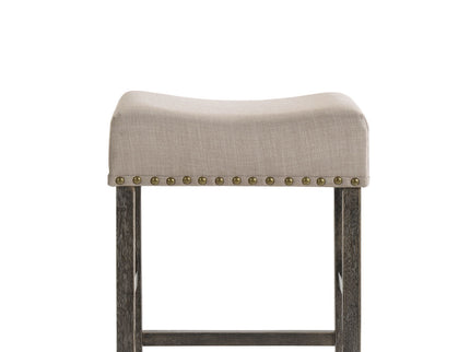 Martha II - Weathered Counter Height Stool (Set of 2) - Gray / Tan