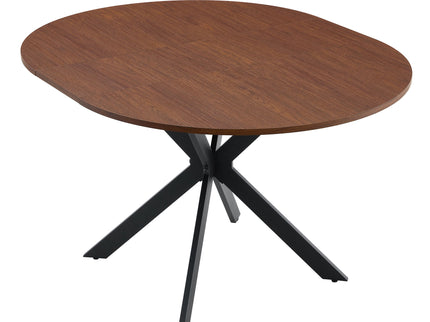 Extendable Round Dining Table - Walnut