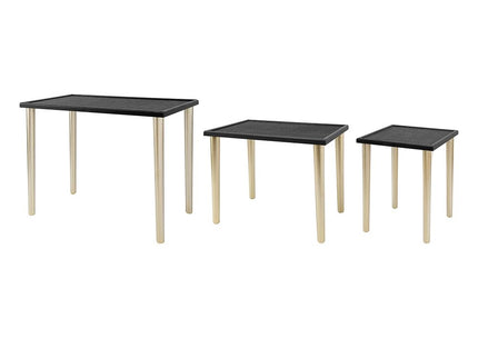 Side Tables (Set of 3) - Black / Gold