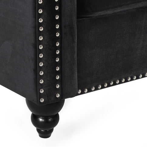 Chesterfield Style 3 Seater Sofa With Deep Button Tufting