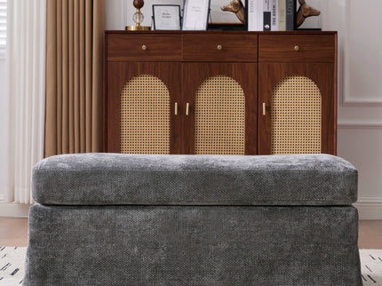 Ottoman Foot Stool With Metal Legs