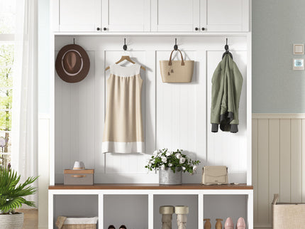 Entryway Hall Tree With Bench And Storage
