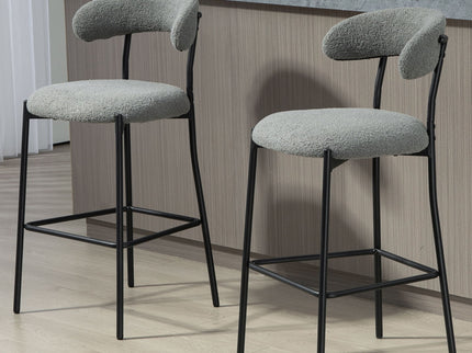 Counter Height Bar Stools With Powder Coating Base And Footrest