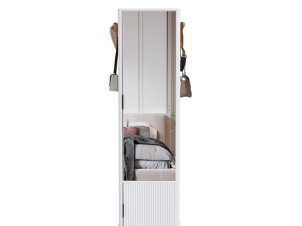 360° Rotating Makeup Cabinet With Full Length Mirror