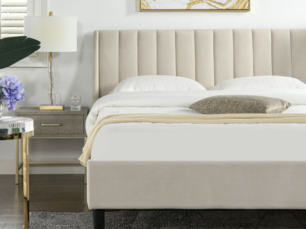 Aspen - Vertical Tufted Modern Headboard Platform Bed Set