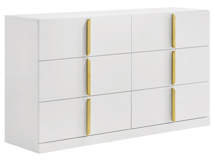 Lauryn - 6 Drawer Dresser Cabinet - Gloss White