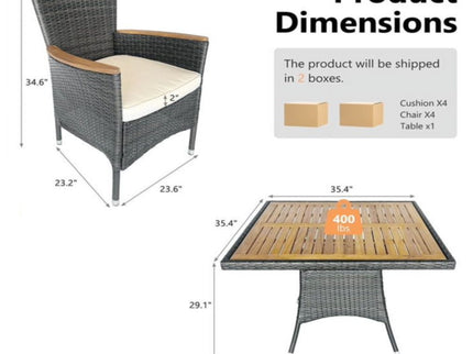 5 Piece Patio Dining Set With Table