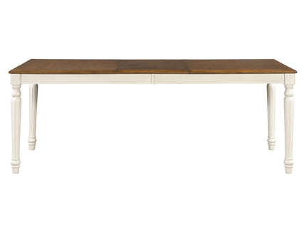 Rectangular Dining Table With Framed Top And Turned Legs - Natural