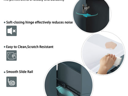 Bathroom Vanity With Sink Combo, Storage Cabinet, Freestanding Set With 3 Drawers & Soft Closing Doors