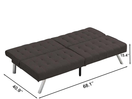 Modern Sofa Bed With Wood Frame And Stainless Legs
