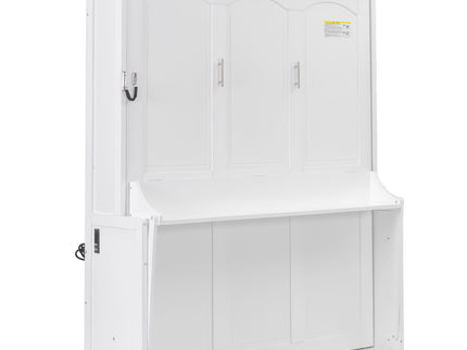 Murphy Bed With Desk, LED Lights & USB Charging Station