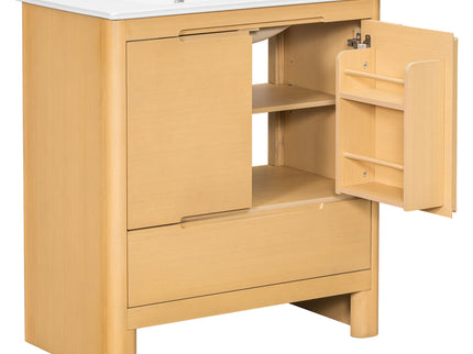 Softened Modern Bathroom Vanity With Sink