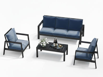 Modern 5 Seat Outdoor Patio Furniture Set With Coffee Table
