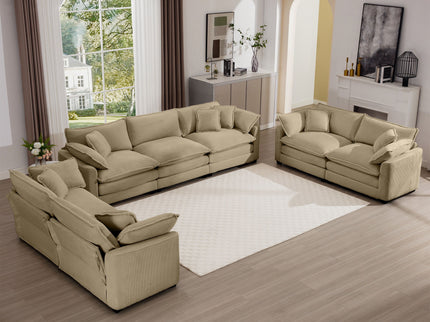 Elegant Oversized Sectional Sofa Set With Deep Seats And Flexible Layout