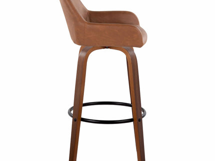 Daniella - Contemporary Fixed Height, Barstool & Swivel And Round Footrest (Set of 2)