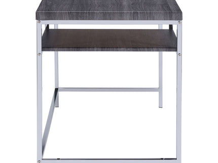 Rectangular Writing Desk, Compact Size For Home Office - Gray