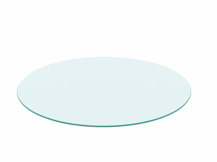 20" Round Tempered Glass Table Top Clear Glass 1 / 4" Thick Round Polished Edge - Transparent