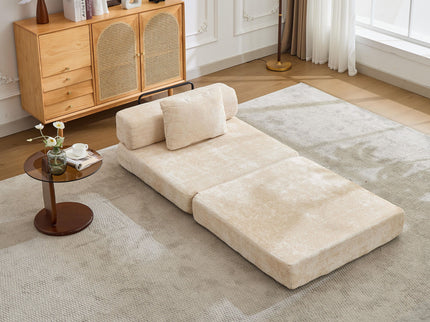 Convertible Floor Sofa Bed With Fixed Shape Frame For Living Room