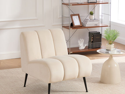 Upholstered Armless Chair For Living Room
