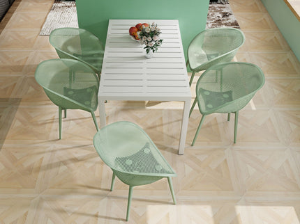 4 Pack Lounge Chair Set With Long Table