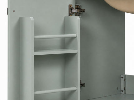 Bathroom Vanity With Sink, Soft Closing Door And Drawers - Light Green
