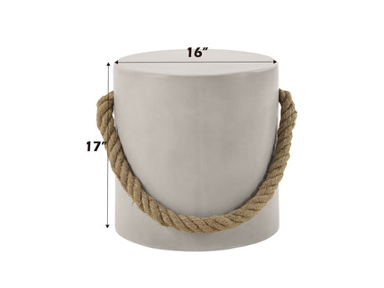 Gene - Fiber Concrete Accent Table - Gray