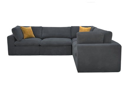 Modular Sectional & Toss Pillows - Dark Gray
