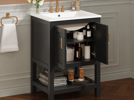 Modern Bathroom Vanity With Elegant Twill Design