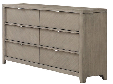 6 Drawer Dresser - Light Gray
