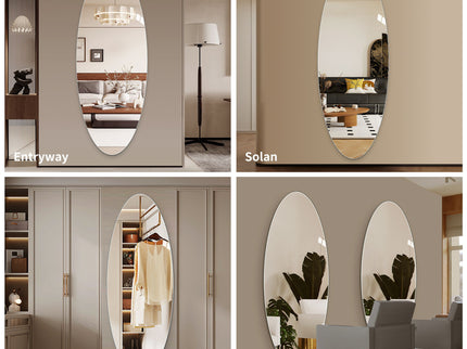 Modern Oval Full Length Wall Mirror
