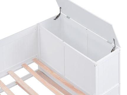 Daybed With Storage Arms, Trundle And Charging Station