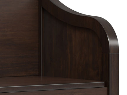Connaught - Entryway Storage Bench With Shelf - Chestnut