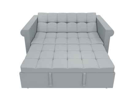 Compact Loveseat With Trundle Sleeper And Storage Pocket - Gray